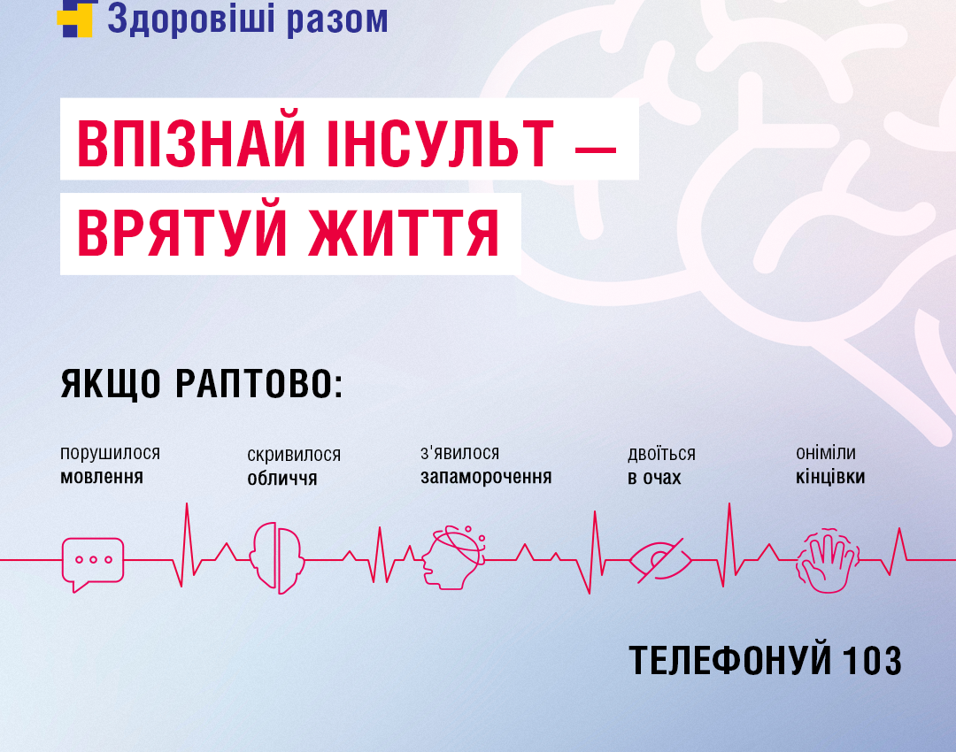 Впізнай інсульт - врятуй життя!