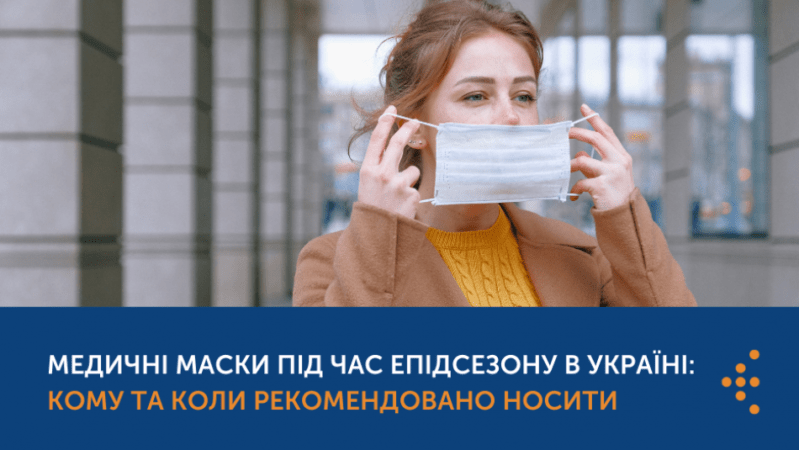 МЕДИЧНІ МАСКИ ПІД ЧАС ЕПІДСЕЗОНУ В УКРАЇНІ: КОМУ ТА КОЛИ РЕКОМЕНДОВАНО НОСИТИ